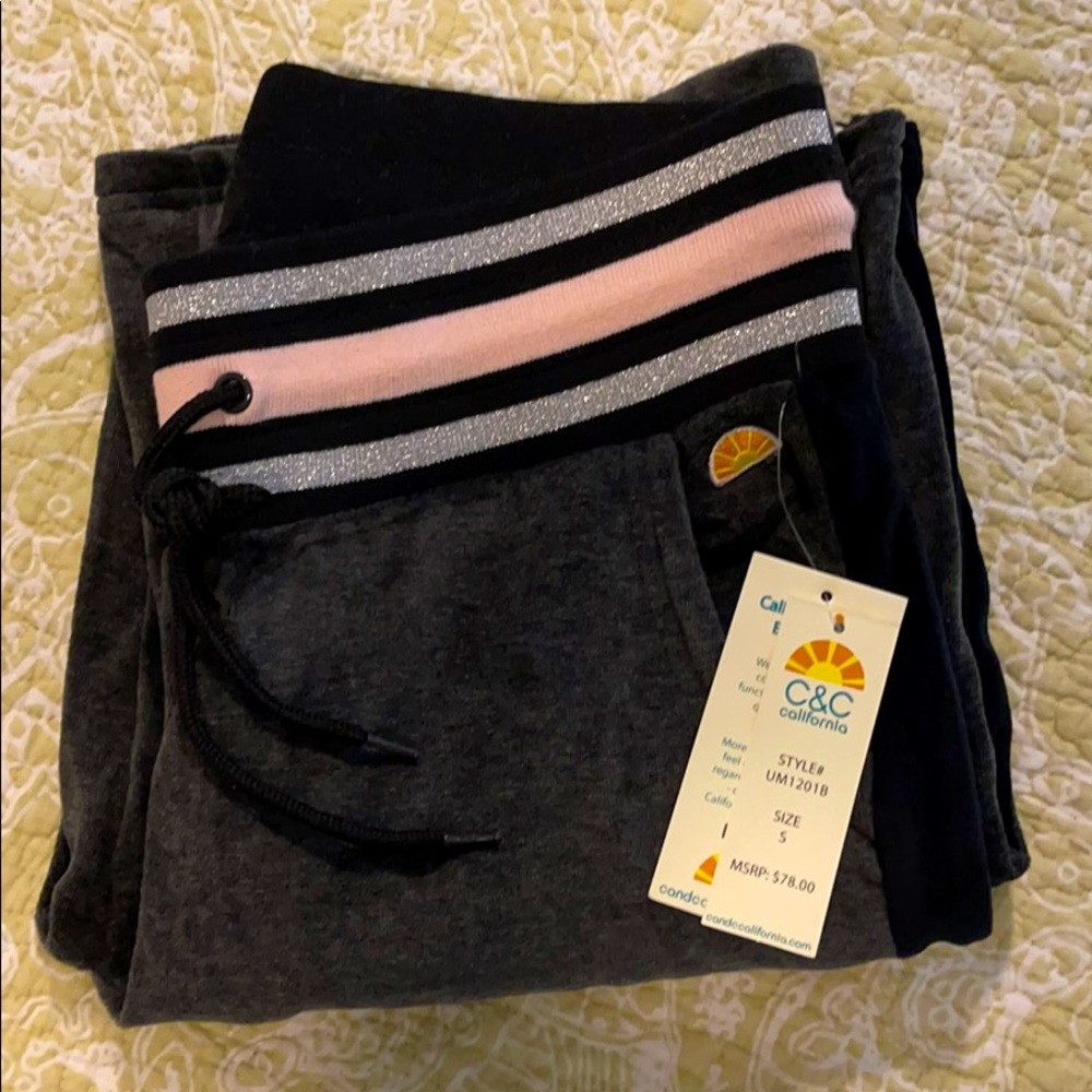 NWT 💋 C&C California Track/ Sweat pants